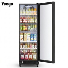 Yeego Drink Display Cooler Commercial Glass Door Merchandiser Store Fridge Black
