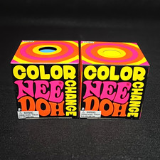 Nee Doh Color Change Squishy Stress Squeeze Ball. Blue And Yellow