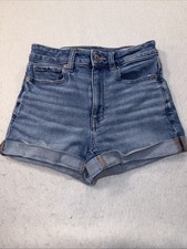 American Eagle Outfitters Mom Shorts Women's Blue Denim Jean Med Wash Size 00