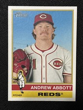 2025 TOPPS HERITAGE ANDREW ABBOTT LIGHT PURPLE BORDER #469 HIGH NUMBER SP REDS