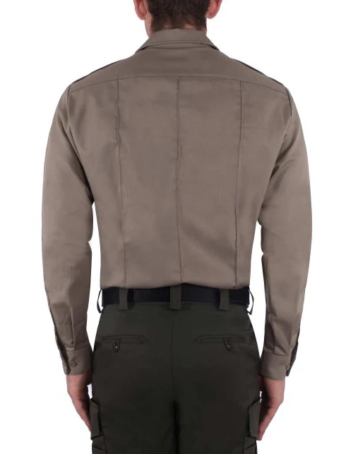 Blauer 男式 Street Gear L/S 棉工作衬衫/尺寸 2XL/银色棕褐色/全新带标签 — 第 2/4 张图片