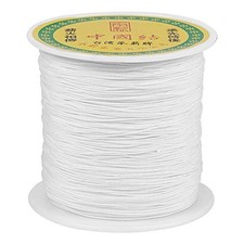 150 Yards Nylon Beading String Cords Chinese Knotting Cord Braided 0.5mm White