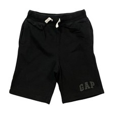 GAP Kids S Black Athletic Shorts Drawstring Logo Comfort Play Everyday Casual J7