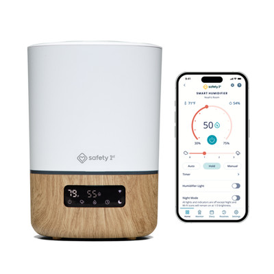 Safety 1st Smart Humidifier, Natural with White