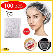 100/200pcs Disposable Shower Bath Caps Hat Waterproof Clear Hair Free Delivery