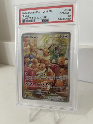 Eevee 188/167 PSA 10 GEM MINT Pokemon Twilight Masquerade Illustration Rare