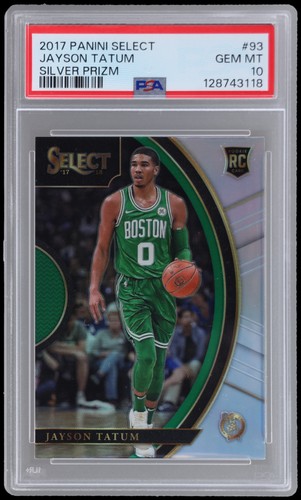 2017-18 Panini Select Jayson Tatum #93 PSA 10 RC Concourse Silver Prizm Gem Mint