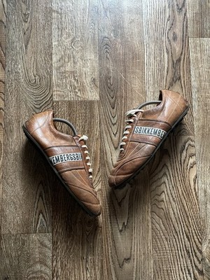 Dirk Bikkembergs Brown Leather Low-Top Sneakers Shoes Y2K