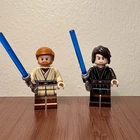AV Figures Anakin and Obi-Wan Custom LEGO Star Wars Minifigures MINT