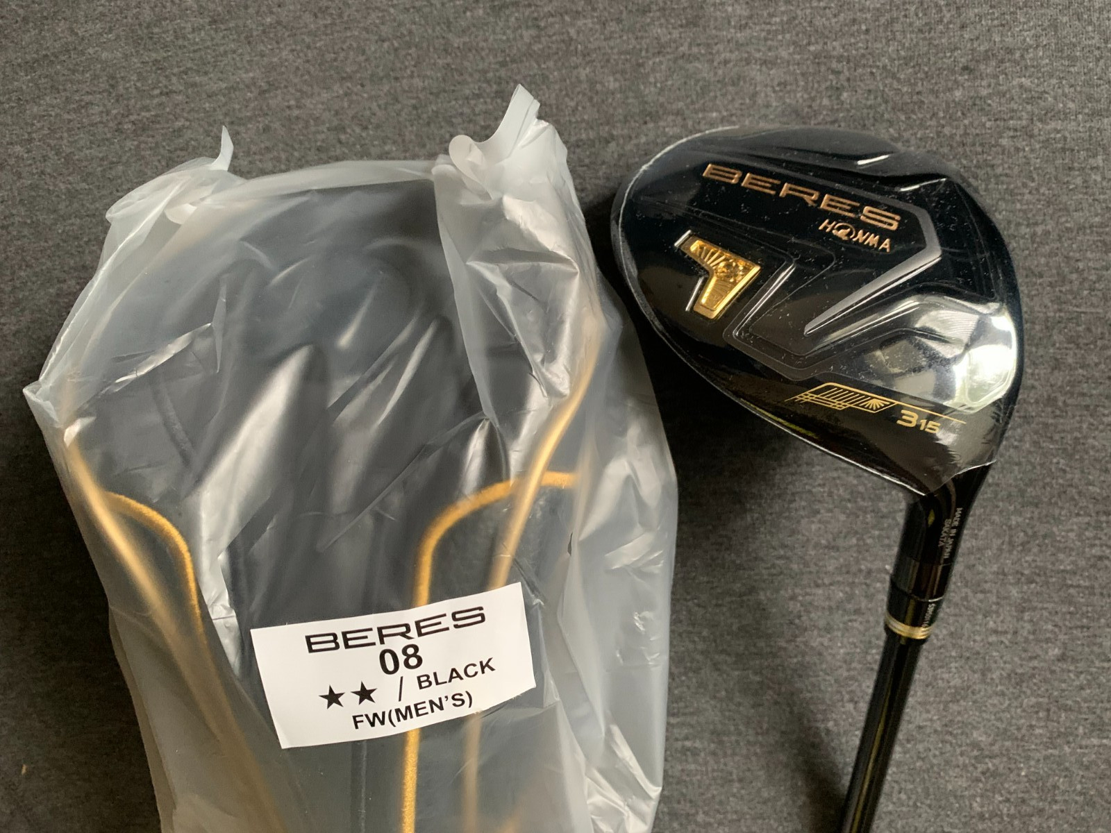 NEW HONMA BERES BLACK 3W 15&deg; Fairway Wood ARMRQ MX BLACK Re