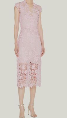 monique lhuillier pink lace dress Monique Lhuillier floral-lace Dress | Pink
