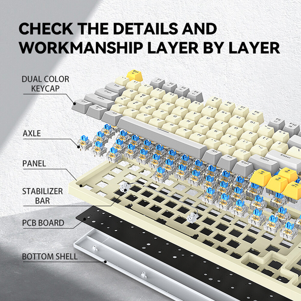 T50 96+1 Key Wired Mechanical Gaming Keyboard with High-Quality N9L5 Switch