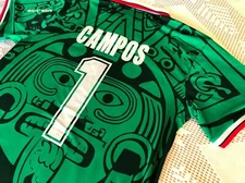 JORGE CAMPOS #1 Mexico 1998 NEW Jersey XL RETRO France Home ABA SPORT Pumas
