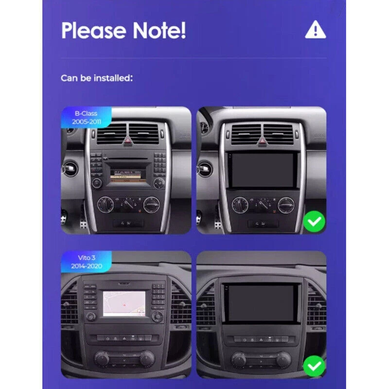 9" For Mercedes Benz B200 2008-2011 Car Stereo Radio Wireless Carplay Head Unit - Image 4 of 4