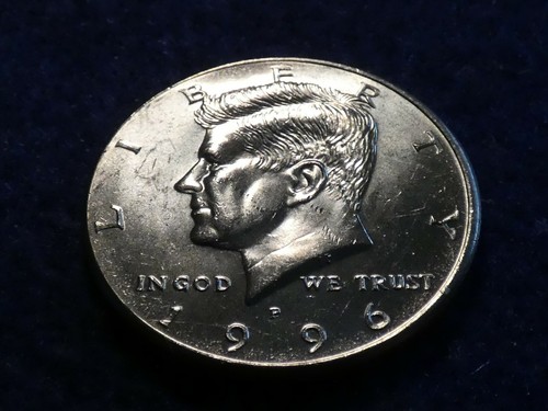 Mint Error 1996-P Kennedy Half Dollar Obverse & Reverse Die Clash! No-791 - Picture 2 of 12