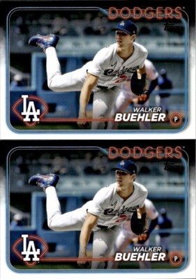 (2x) Walker Buehler 2024 Topps Baseball - #196 LOT - Los Angeles Dodgers