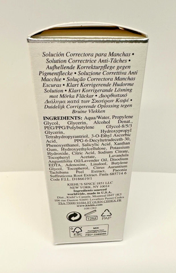Auténtico corrector de manchas oscuras KIEHL’S Clearly Corrective 1,7 oz/50 ml Foto 4 de 4