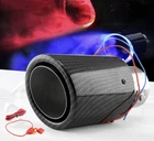 Universal Car Modified LED Luminous Exhaust Muffler Tip Tail Pipe Carbon Fiber