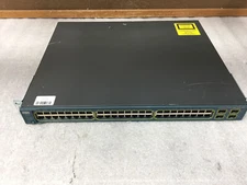 Cisco Catalyst 3560 48 Port POE Switch WS-C3560-48PS-S V05, w/ Rack Mount Ears
