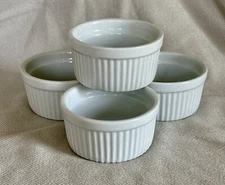 Set of 4 Pier 1 ~ 3.5” Ramekins: Soufflé 🍮 Desserts  Oven-to-Table Bakeware