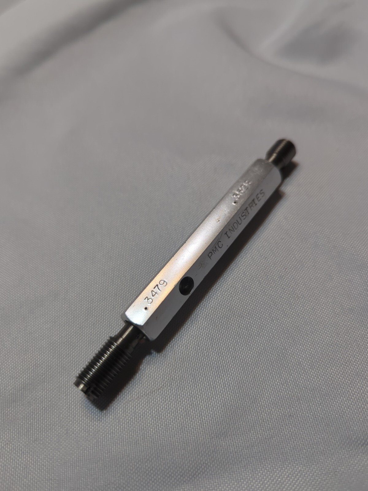 PMC 3/8-24 UNF-2B Thread Plug Gage Gauge Go .3479 No-Go .3528 .375-24 ...