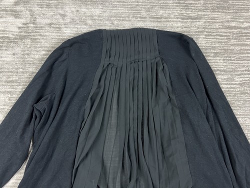 Lane Bryant Sweater Womens 26/28 Black Open Front Longsleeve Cardigan - Picture 8 of 12