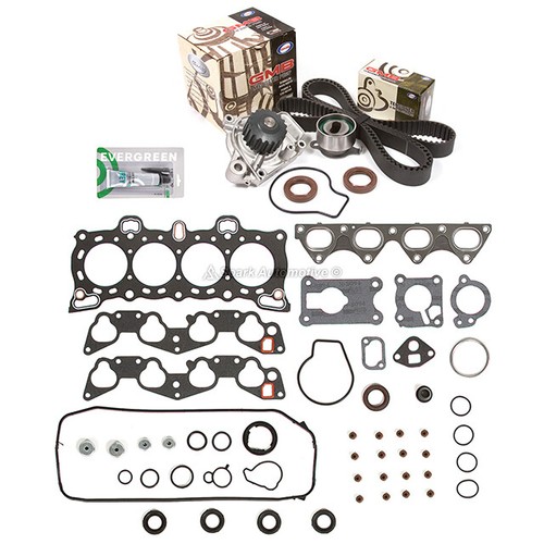 Juego de juntas de cabeza kit de correa de distribución bomba de agua ajuste 88-91 Honda Civic D15B1/B2/B6/B7 - Imagen 2 de 11