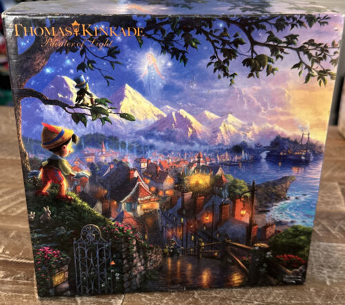 Thomas Kinkade Disney Dreams Collection Pinocchio Wishes Upon A Star ⭐️🎁 - Picture 1 of 5