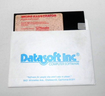 KoalaWare Micro Illustrator   5.25'' Floppy Vintage Software 1983 for Koala Pad
