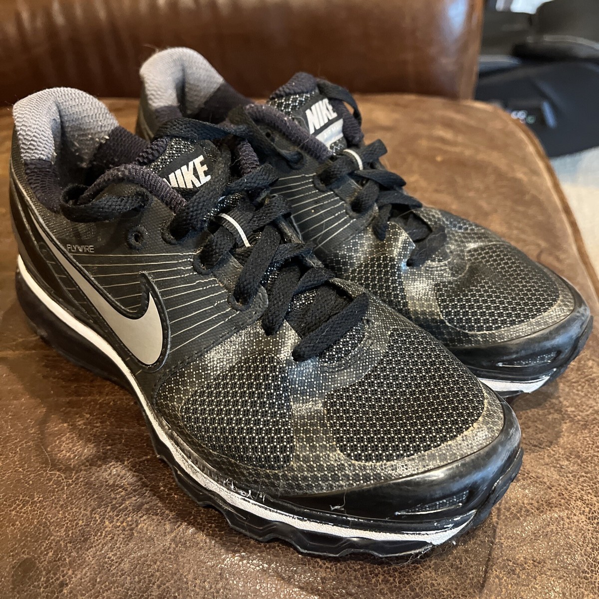 Nike Air Max Flywire Black Size 8.5 Women's 386374-004 Black