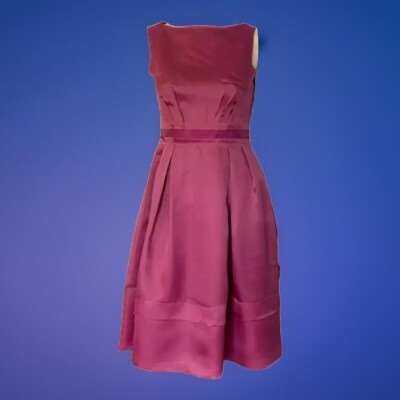 carolina herrera fit and flare dress Carolina Herrera Pleated V-Neck Midi Fit-Flare Dress