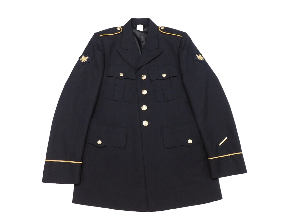 US Army ASU Coat 36 R C Service Dress Blue 450 Jacket Military Enlisted  Uniform | eBay