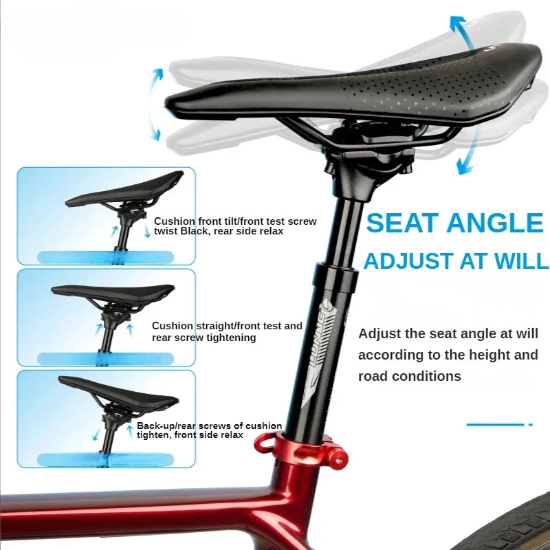 Tija de sillín con suspensión MTB 27,2/30,9/31,6*350 mm amortiguador amortiguador tubos de asiento Foto 2 de 4