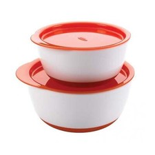 OXO Tot Orange Small & Large Bowl Set