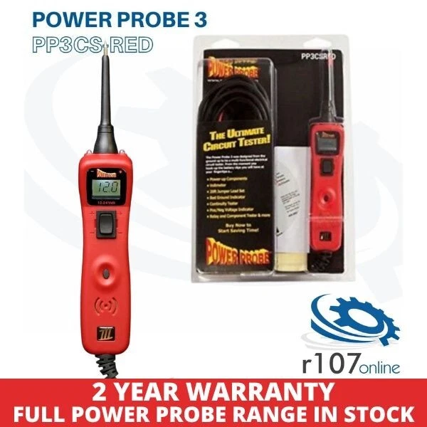 Power Probe 3 Auto Electrical Circuit Tester Red. 2 Year Warranty