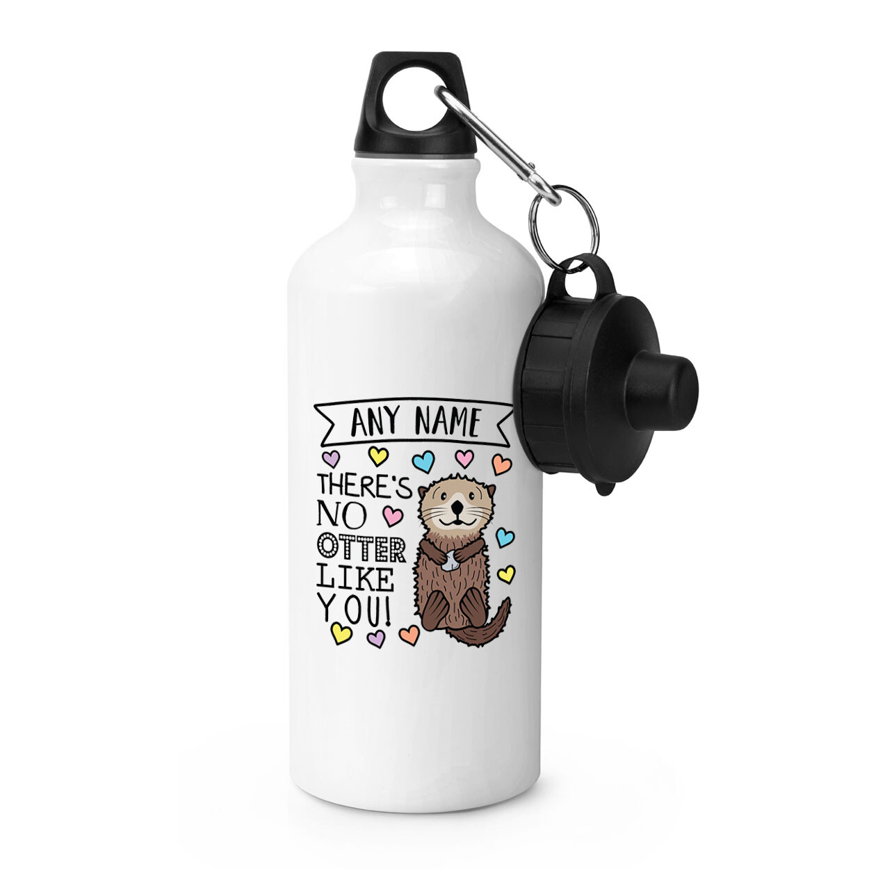 Personalised There's No Otter Like You Sports Water Bottle Valentines Girlfriend
