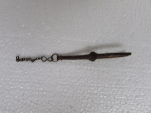 Pinzas/pinzas únicas hechas a mano grabadas en hierro antiguas de colección - Imagen 5 de 5