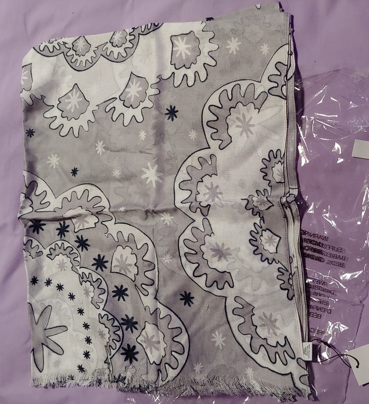 NWT VERA BRADLEY SOFT FRINGE NIGHT STARS SCARF  grays