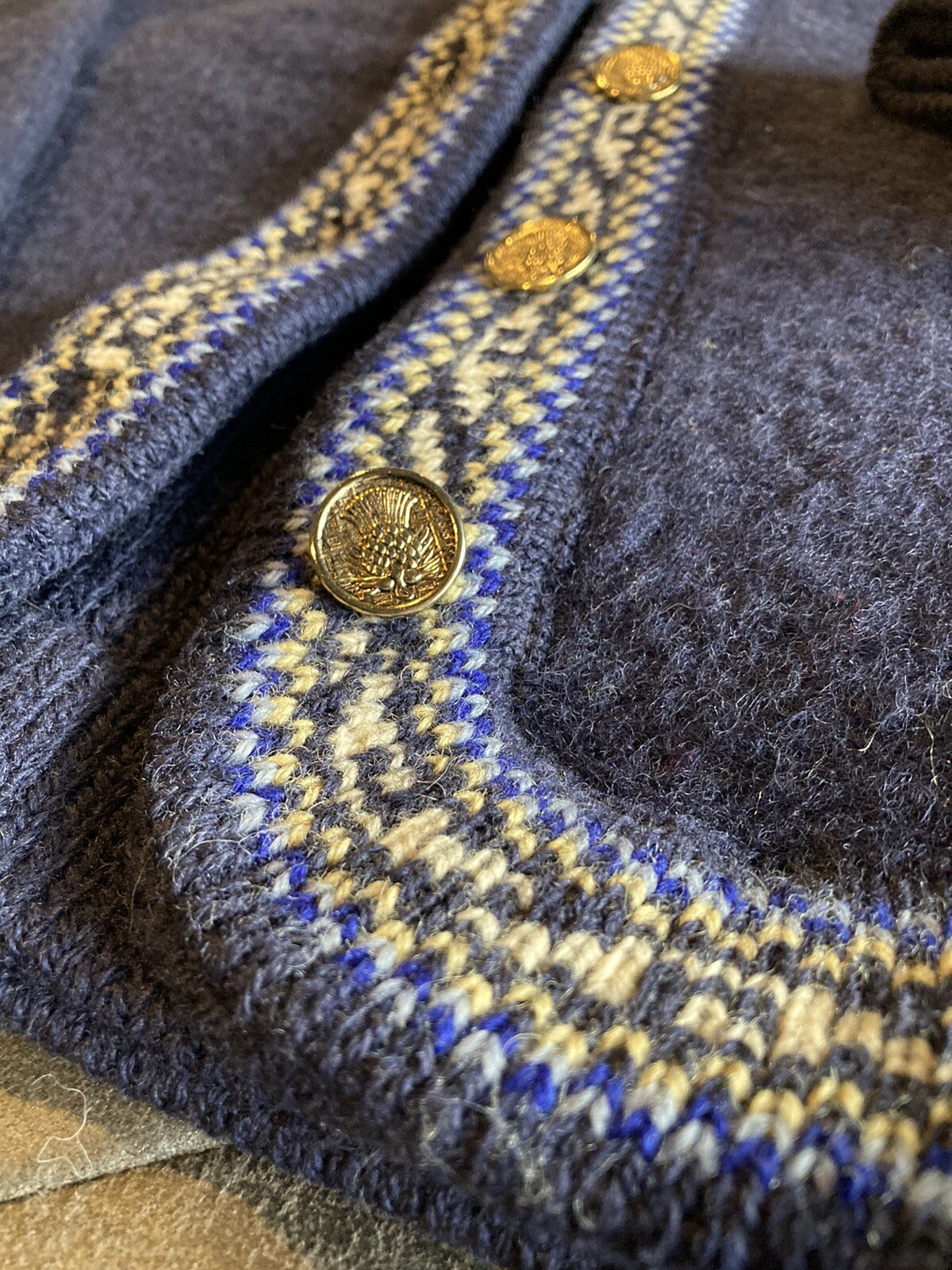 Vintage 1980’s Genuine Wool Cardigan. Made in Scotland. House Of York. Rare image 4