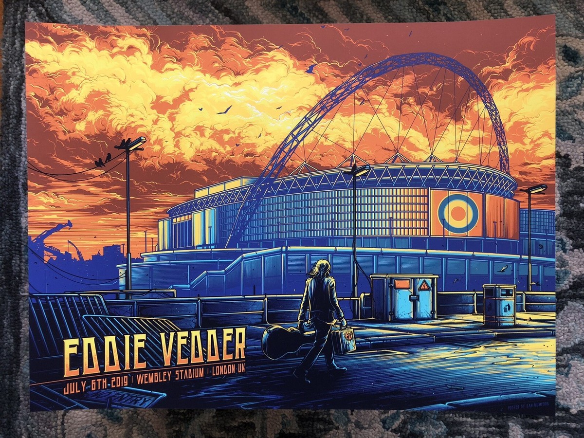 Eddie Vedder London Wembley Stadium poster 2019 Dan Mumford Pearl