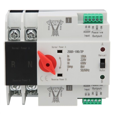 ZGQ5-100/2P Dual Power Umschalter 220V - Automatischer 2-Wege Controller