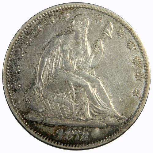 1872 SEATED LIBERTY HALF DOLLAR ~ AU ABOUT UNCIRCULATED ~ PRICED RIGHT!