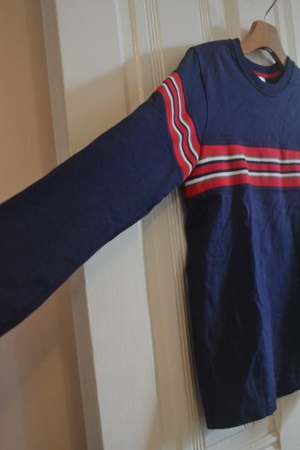 BLUE WITH RED STRIPES RUGBY SHIRT OUTFIT BY HANNA ANDERSSON, NIKE ~ 160/M - Picture 6 of 13
