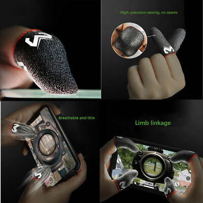 2PCS For PUBG Mobile Game Thumbs Glove Breathable Sweat-proof Finger Sleeve Pair