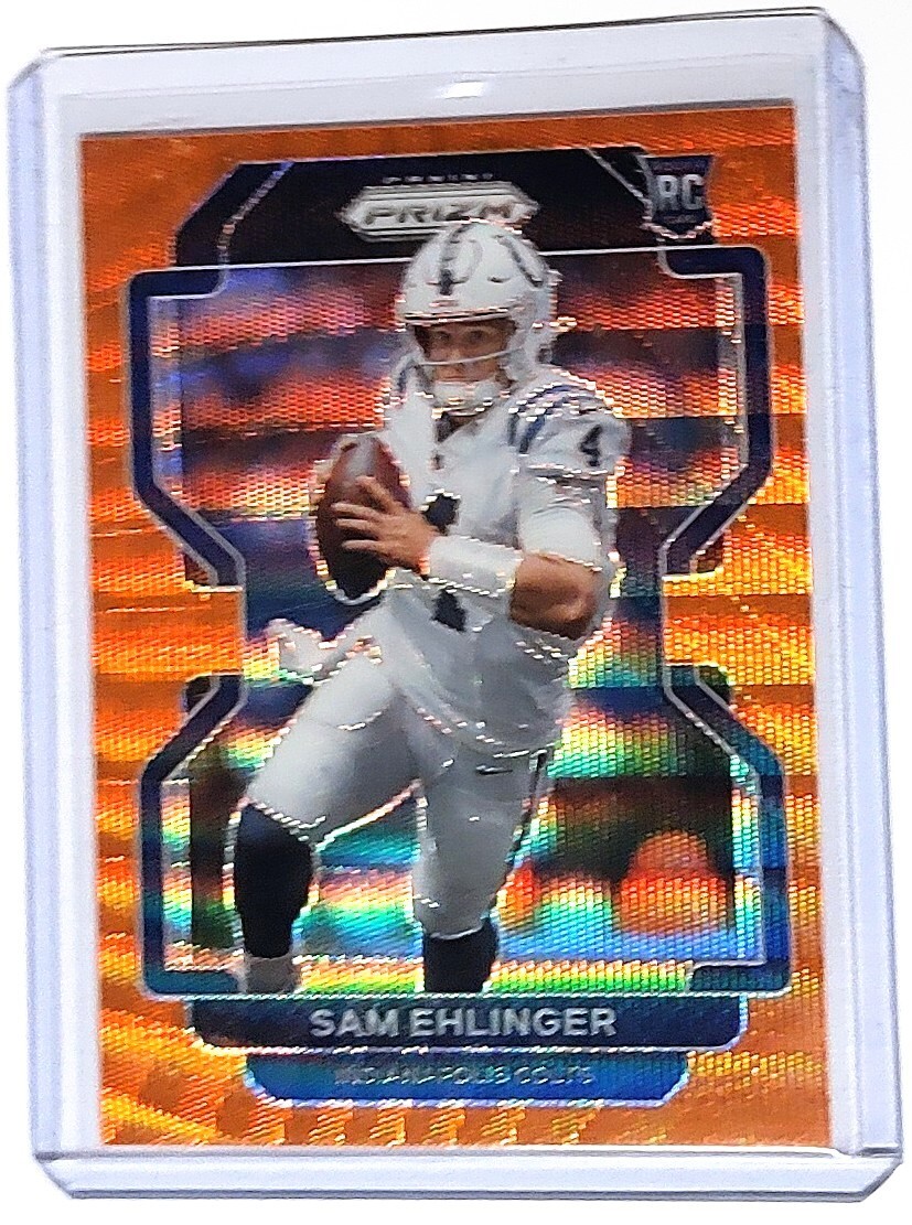 2021 Panini Prizm Sam Ehlinger Orange Wave  Rookie RC #ed /60 MINT 1/1 for ebay
