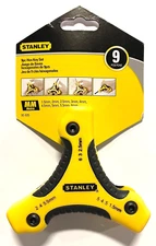Stanley 9pc Metric Folding Hex Key Set 1.5mm to 6mm Hexagon Triangle 95-935