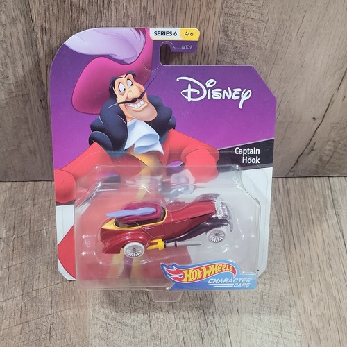 Disney Hot Wheels Captain Hook Character Car, Series 6, 1:64 Scale