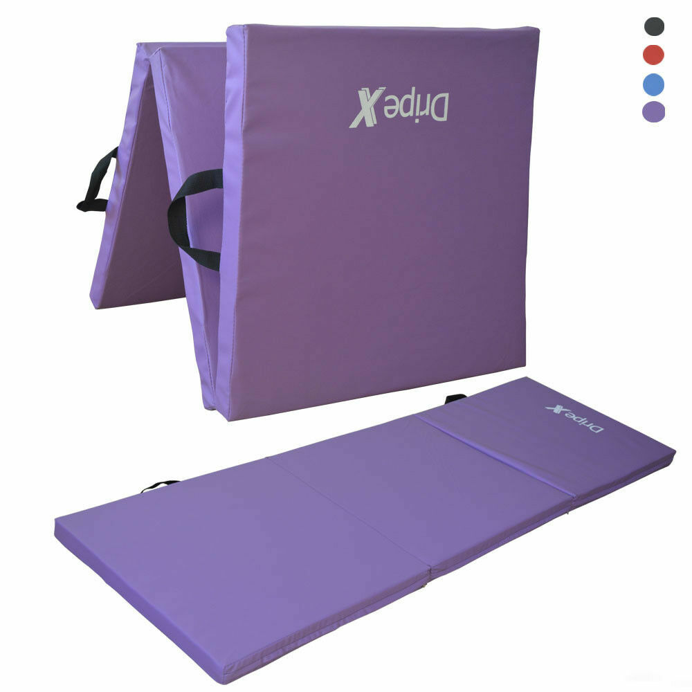 Tri Folding GYM MAT 3 Panel Yoga Exercise Class Padded Gymnastics