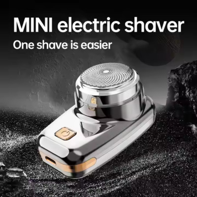 Mini Elektrorasierer - Tragbarer IPX6 Wasserdichter Nass & Trocken Barttrimmer mit USB