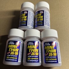 5 30ct Mini Thin 25/50 2 Way Extra Extreme Energy Weight Loss Focus 150 PILLS 